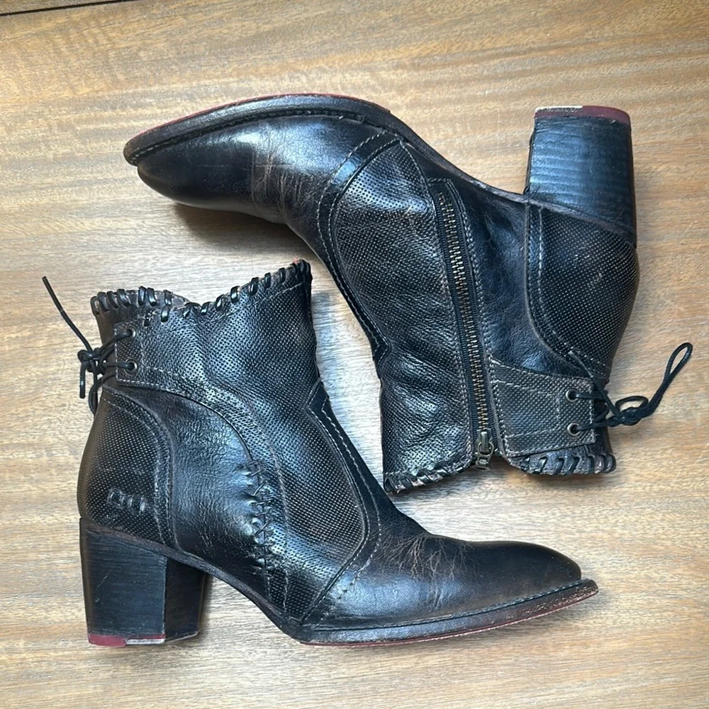 Bedstu Black Leather Ankle Boots - Picture 5 of 5
